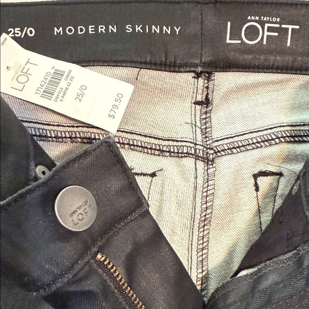 LOFT Modern Skinny Black Jeans NWT - Picture 10 of 11
